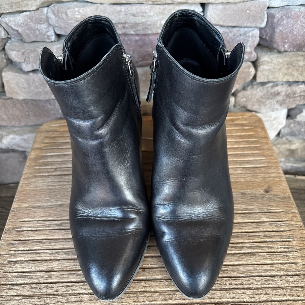Frye Judith Double Zip Booties, Black Leather, Women's 7 EUC - Picture 4 of 12